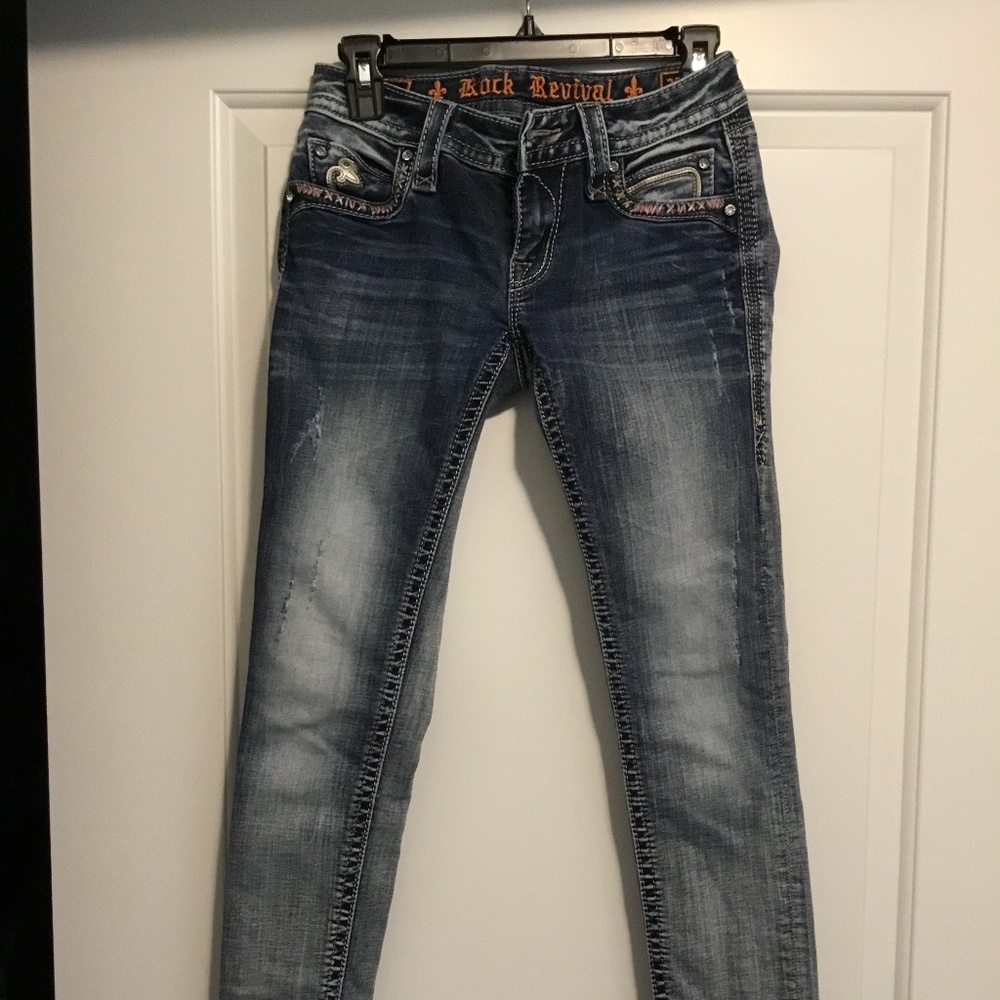 Rock Revival Skinny Jeans Size 25 - Picture 3 of 6